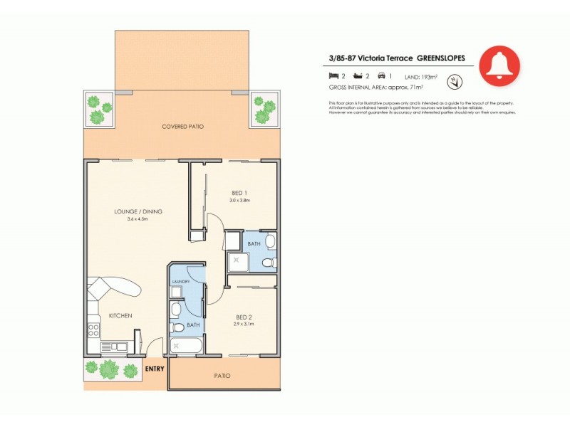 3/85-87 Victoria Terrace, Greenslopes QLD 4120 Floorplan