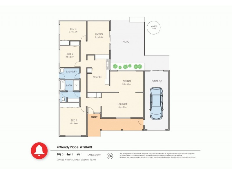 4 Wendy Place, Wishart QLD 4122 Floorplan