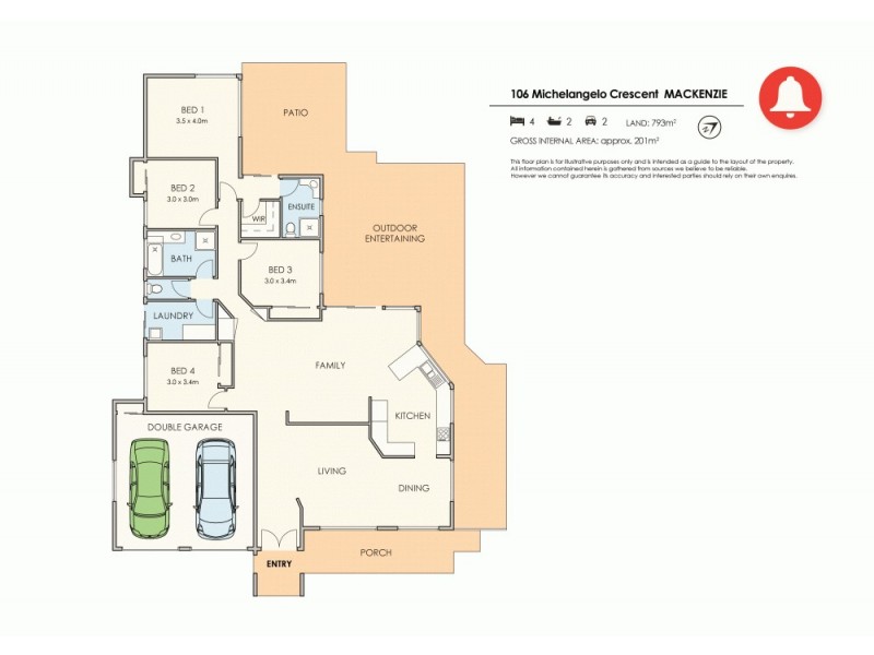 106 Michelangelo Crescent, Mackenzie QLD 4156 Floorplan