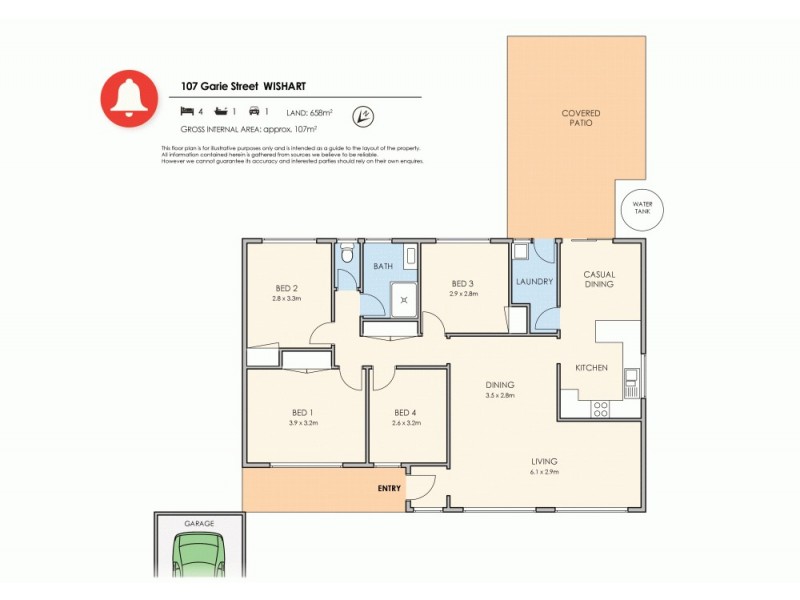 107 Garie Street, Wishart QLD 4122 Floorplan
