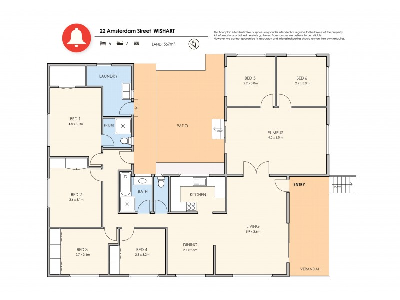 22 Amsterdam Street, Wishart QLD 4122 Floorplan