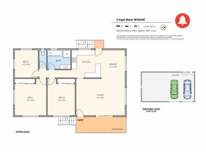 2 Ingal Street, Wishart QLD 4122 Floorplan