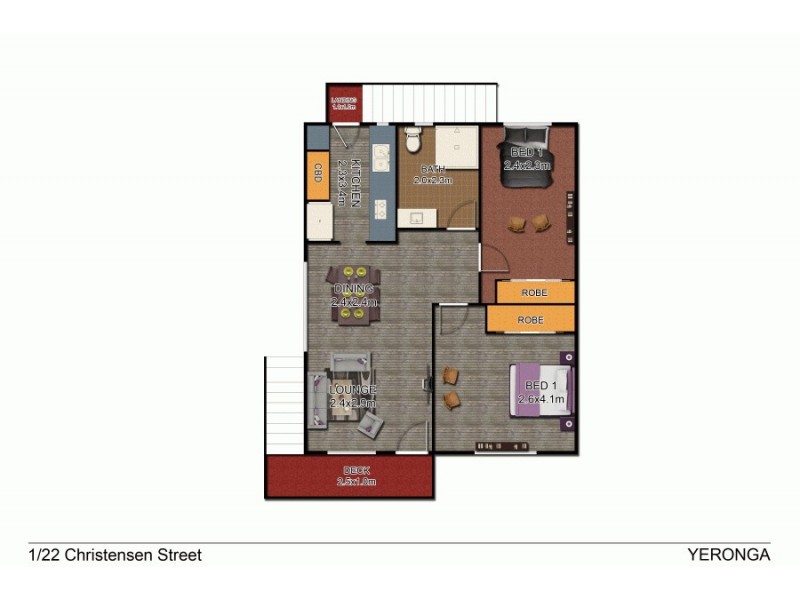 1/22 Christensen Street, Yeronga QLD 4104 Floorplan