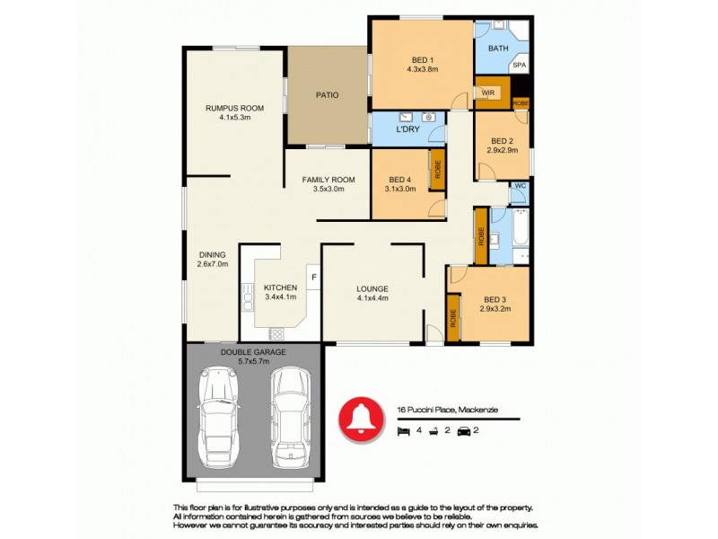 16 Puccini Place, Mackenzie QLD 4156 Floorplan