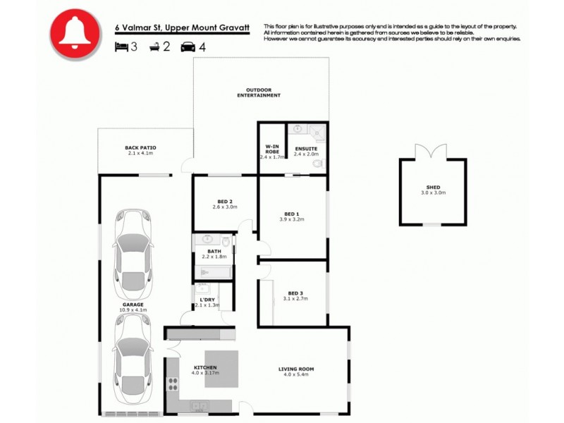 6 Valmar Street, Upper Mount Gravatt QLD 4122 Floorplan