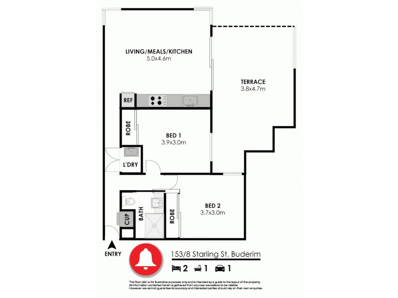 153/8 Starling Street, Buderim QLD 4556 Floorplan