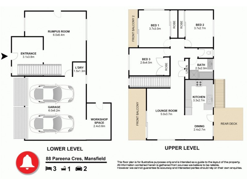 88 Pareena Crescent, Mansfield QLD 4122 Floorplan