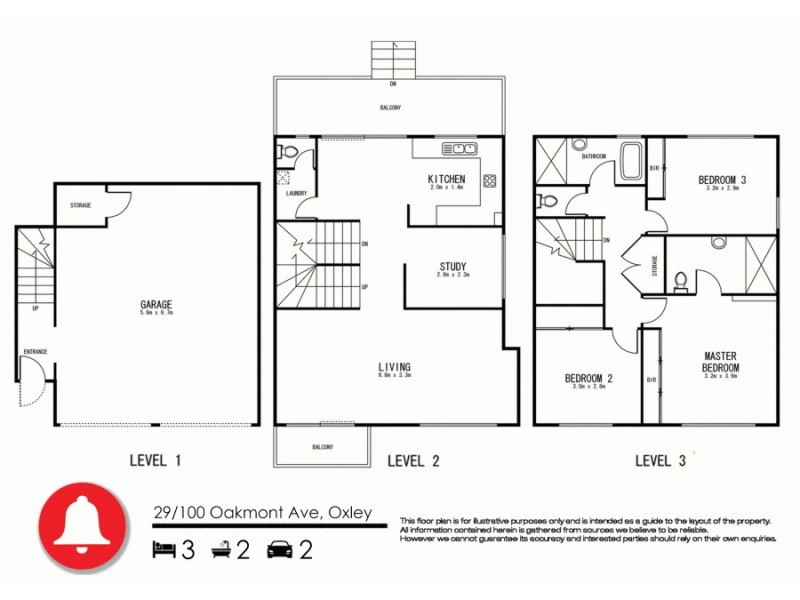 29/100 Oakmont Avenue, Oxley QLD 4075 Floorplan
