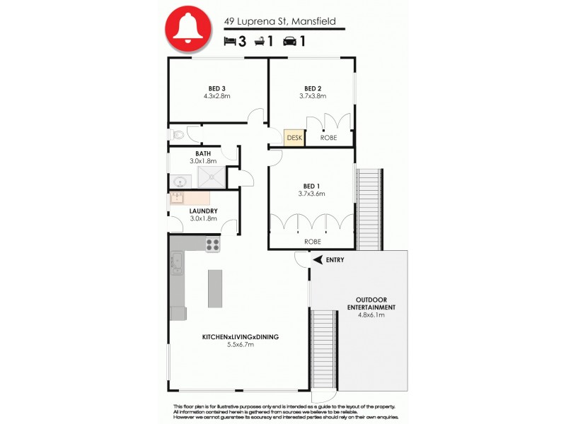 49 Luprena Street, Mansfield QLD 4122 Floorplan