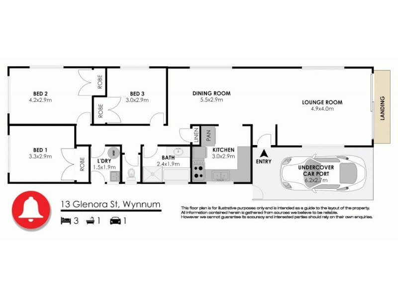 13 Glenora Street, Wynnum QLD 4178 Floorplan