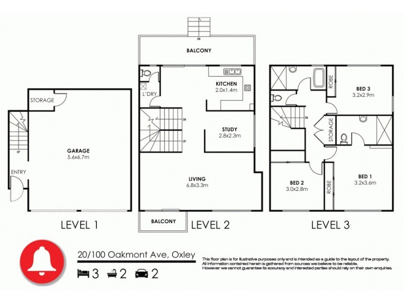 20/100 Oakmont Ave, Oxley QLD 4075 Floorplan