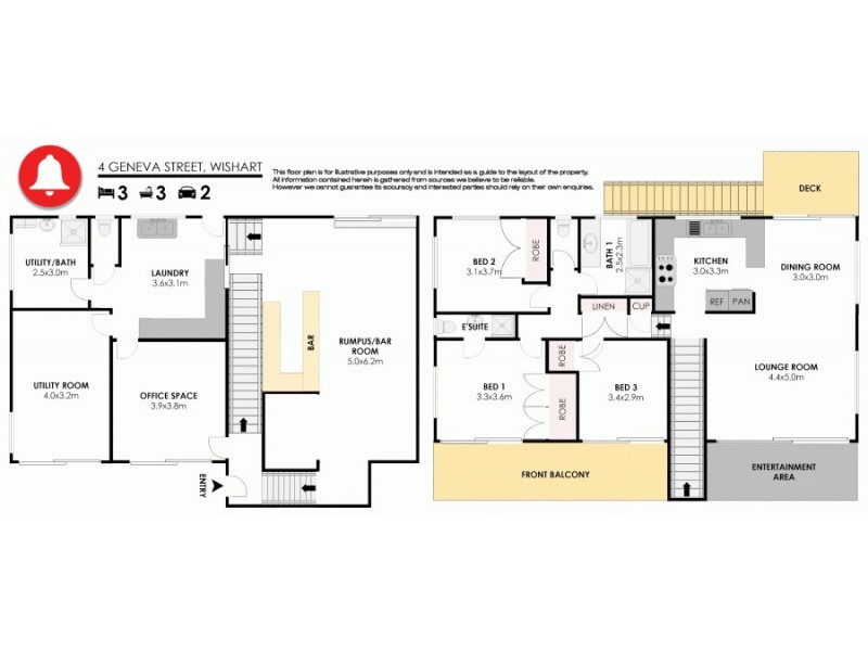 4 Geneva Street, Wishart QLD 4122 Floorplan
