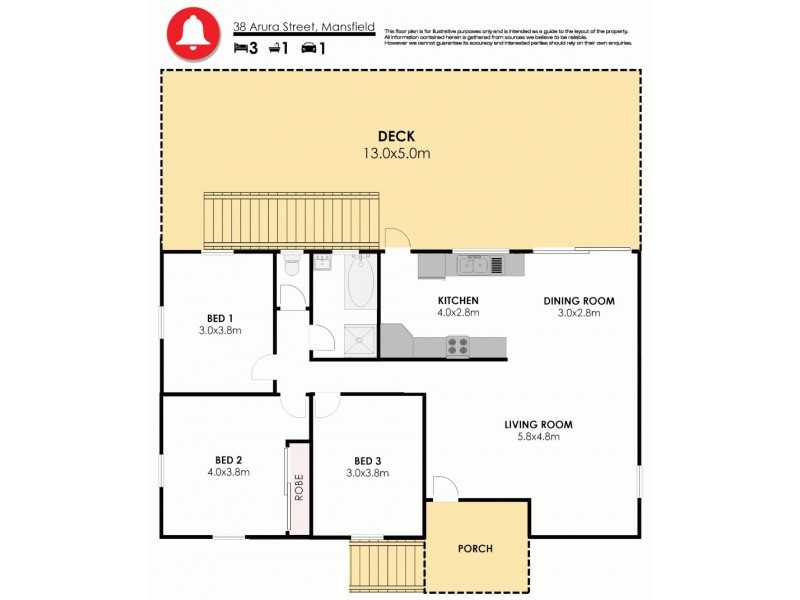 38 Arura Street, Mansfield QLD 4122 Floorplan