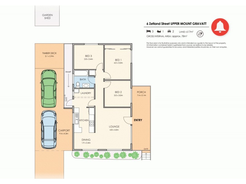 6 Zetland Street, Upper Mount Gravatt QLD 4122 Floorplan