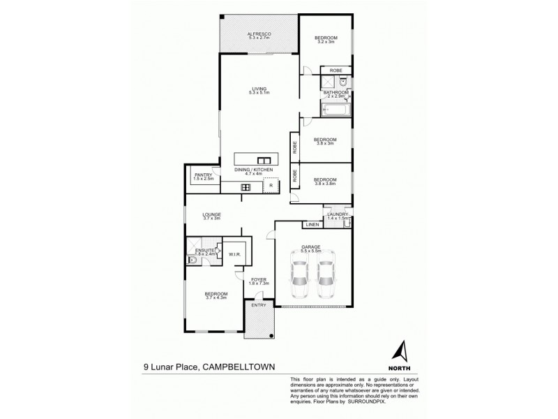 9 Lunar Place, Campbelltown NSW 2560 Floorplan
