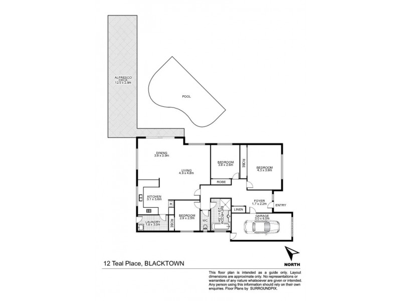 12 Teal Place, Blacktown NSW 2148 Floorplan