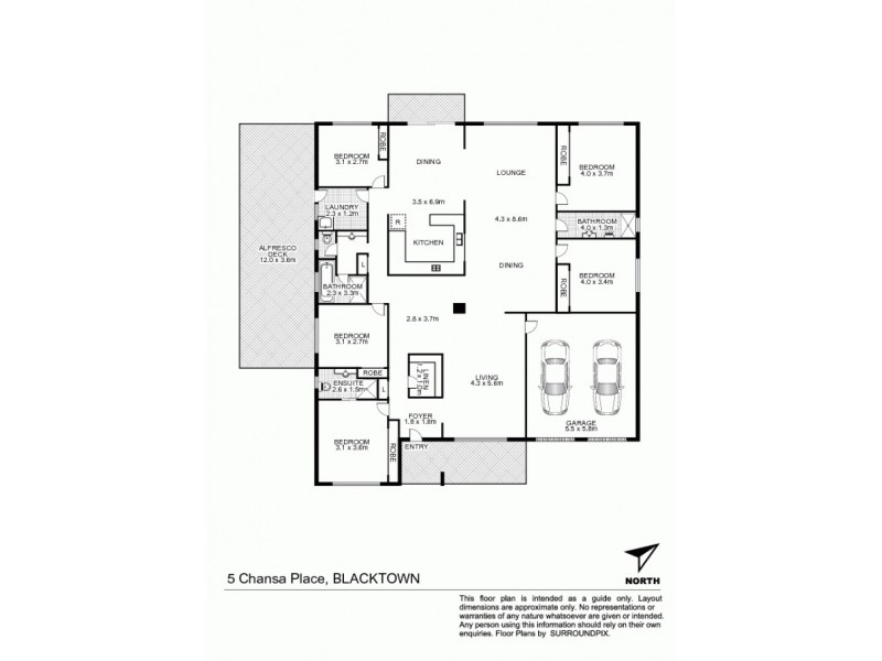 5 Chansa Place, Blacktown NSW 2148 Floorplan