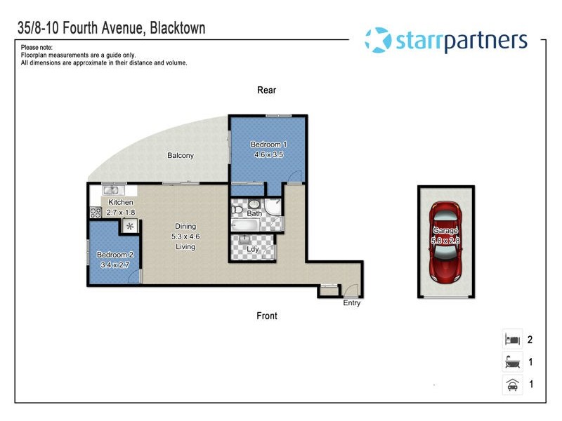 35/8 Fourth Avenue, Blacktown NSW 2148 Floorplan