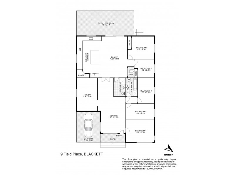 9 Field Place, Blackett NSW 2770 Floorplan