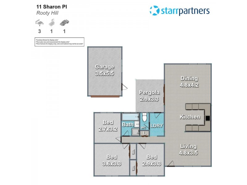 11 Sharon Place, Rooty Hill NSW 2766 Floorplan