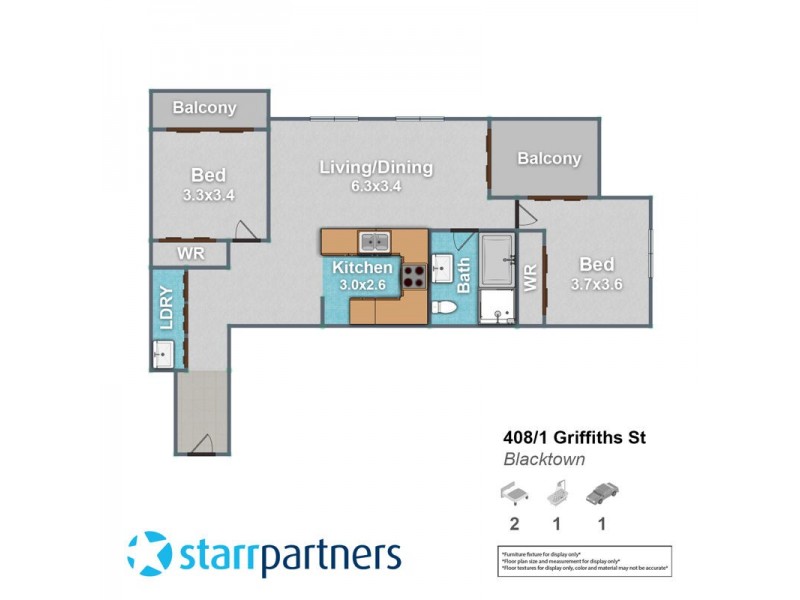 408/1 Griffiths Street, Blacktown NSW 2148 Floorplan