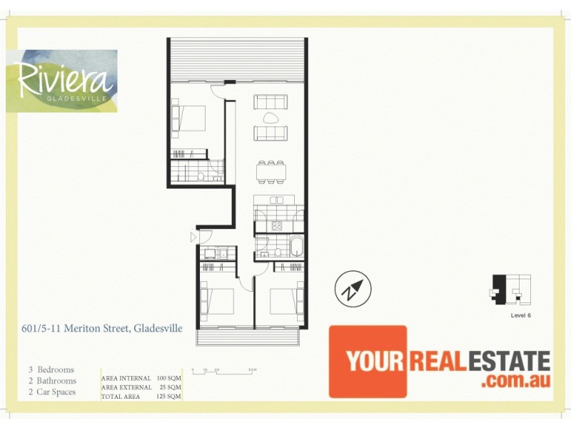 601/5-11 Meriton Street, Gladesville NSW 2111 Floorplan