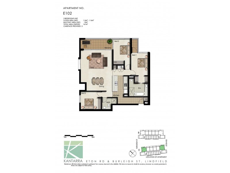 E102 1-3 Eton Rd,, Lindfield NSW 2070 Floorplan