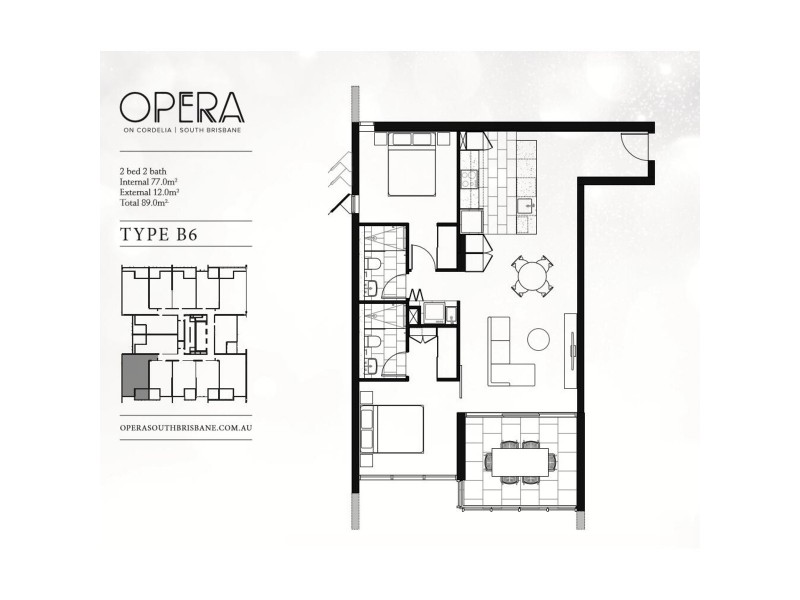 305/47-49 Cordelia Street, South Brisbane QLD 4101 Floorplan