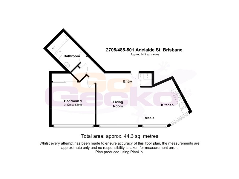 2705/501A Adelaide Street, Brisbane City QLD 4000 Floorplan