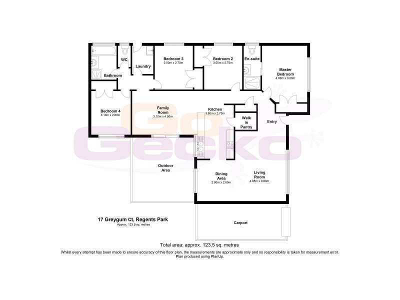17 Greygum Court, Regents Park QLD 4118 Floorplan