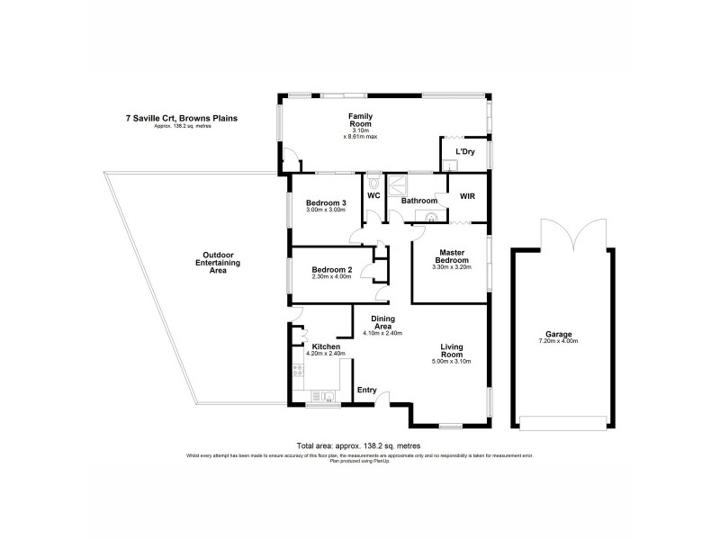 7 Saville Court, Browns Plains QLD 4118 Floorplan
