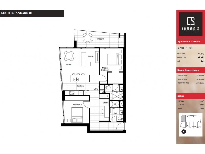 30701/300 Old Cleveland rd, Coorparoo QLD 4151 Floorplan