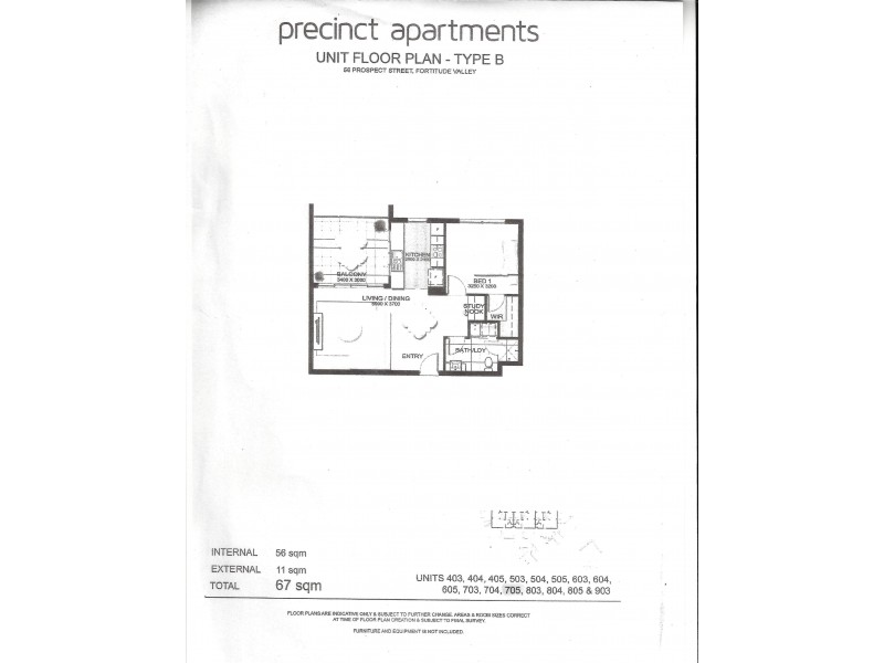 13/56 Prospect Street, Fortitude Valley QLD 4006 Floorplan