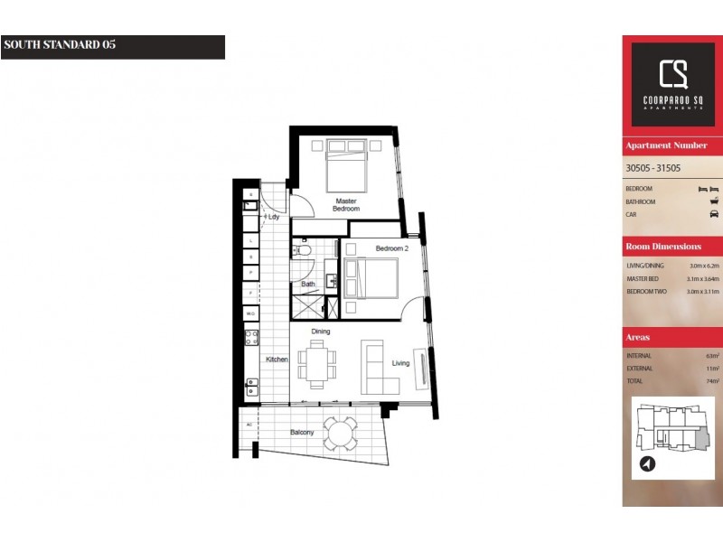31505A/300 OLD CLEVELAND ROAD, Coorparoo QLD 4151 Floorplan