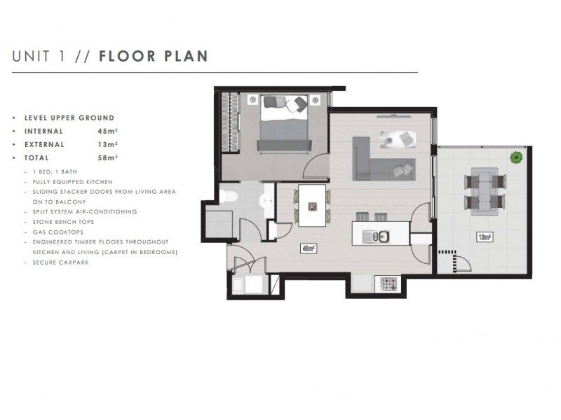 1 BRM/30 Le Geyt Street, Windsor QLD 4030 Floorplan