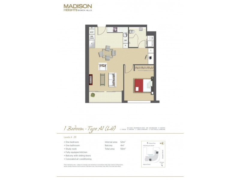 26061F/35 Campbell Street, Bowen Hills QLD 4006 Floorplan