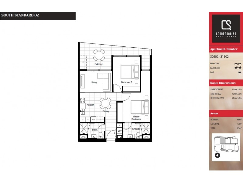 31102/300 Old Cleveland rd, Coorparoo QLD 4151 Floorplan
