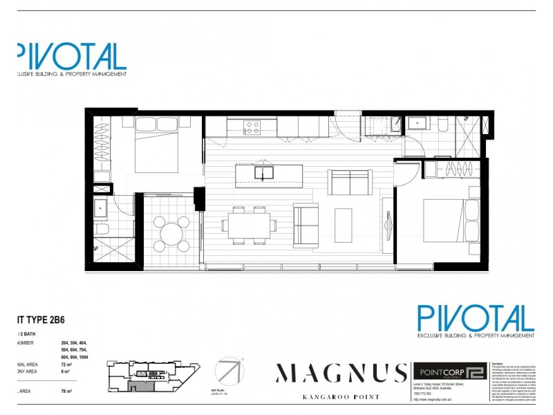 2042/59 O’Connell St, Kangaroo Point QLD 4169 Floorplan