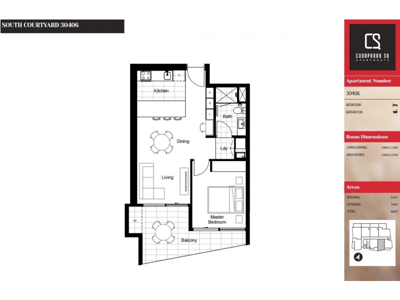 30406/300 Old Cleveland Road, Coorparoo QLD 4151 Floorplan