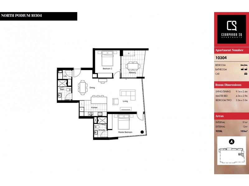 10304/300 Old Cleveland Road,, Coorparoo QLD 4151 Floorplan