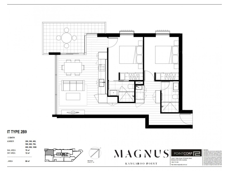 8062/59 O’Connell St, Kangaroo Point QLD 4169 Floorplan