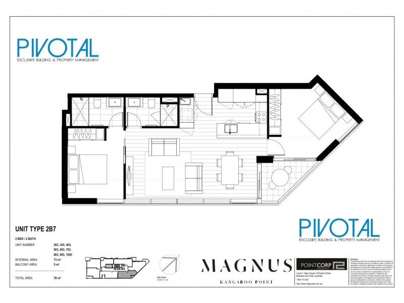 2220/59 O’Connell St, Kangaroo Point QLD 4169 Floorplan