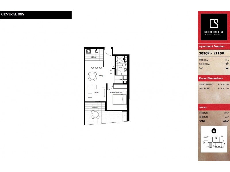 20809/300 Old Cleveland Road, Coorparoo QLD 4151 Floorplan