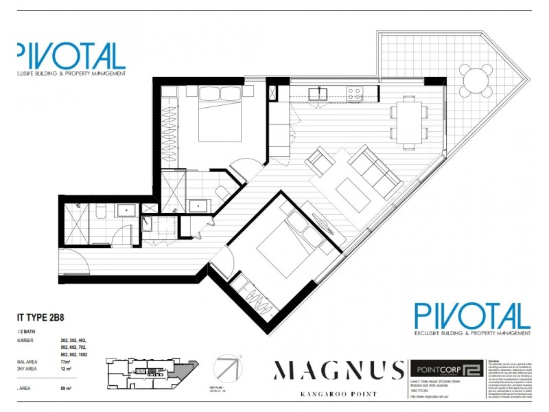 4022/59 O’Connell St, Kangaroo Point QLD 4169 Floorplan