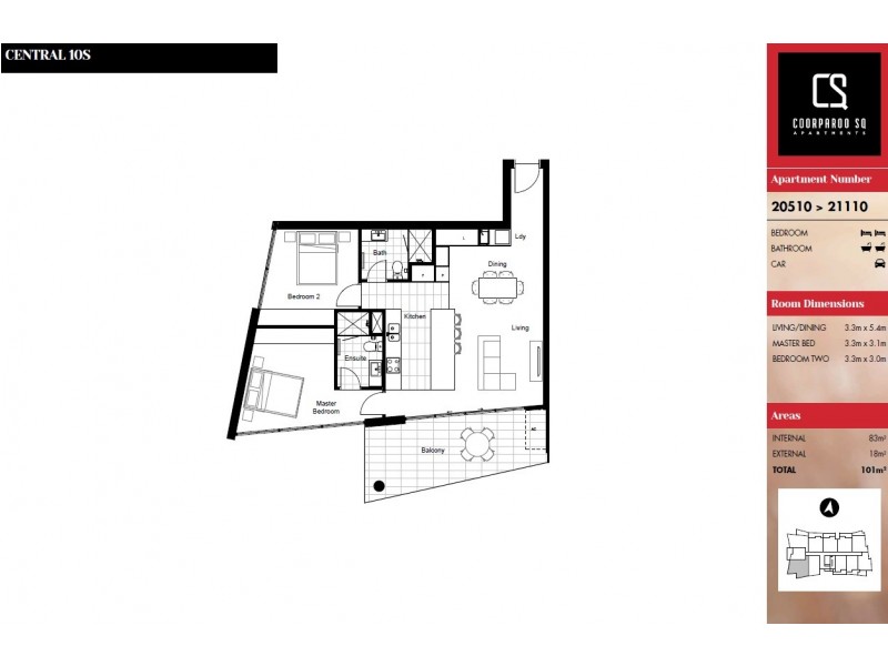 20610/300 Old Cleveland Road, Coorparoo QLD 4151 Floorplan