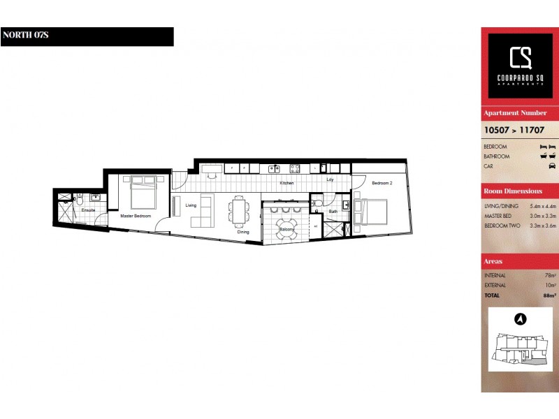 10807/300 Old Cleveland Road, Coorparoo QLD 4151 Floorplan