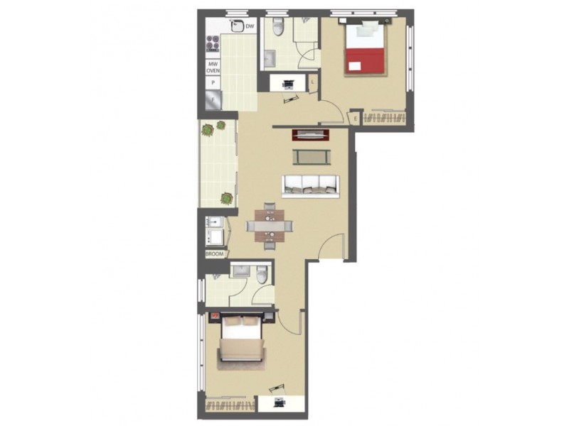 21012/35 Campbell Street, Bowen Hills QLD 4006 Floorplan