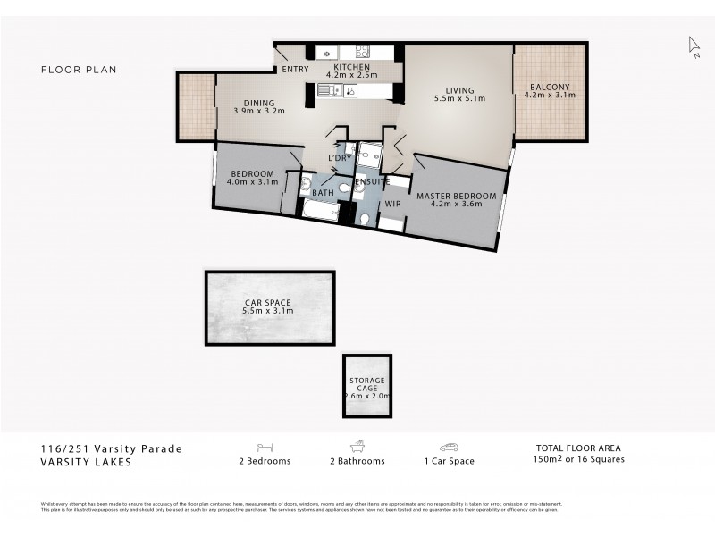 166/251 Varsity Parade, Varsity Lakes QLD 4227 Floorplan