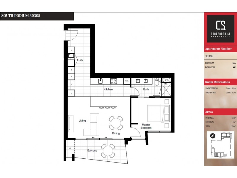 30305/300 Old Cleveland Road, Coorparoo QLD 4151 Floorplan