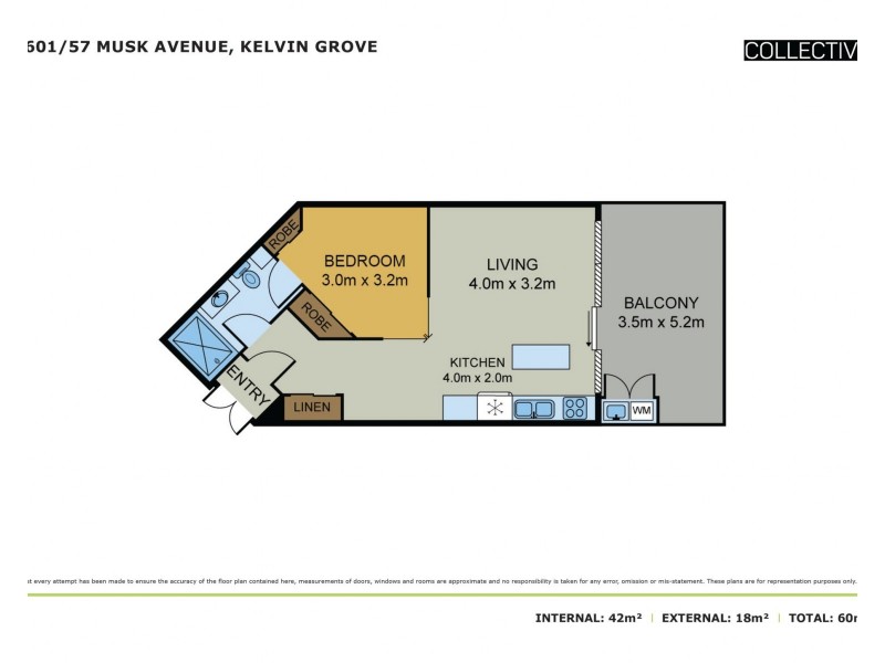 3601/22 Carraway Street, Kelvin Grove QLD 4059 Floorplan
